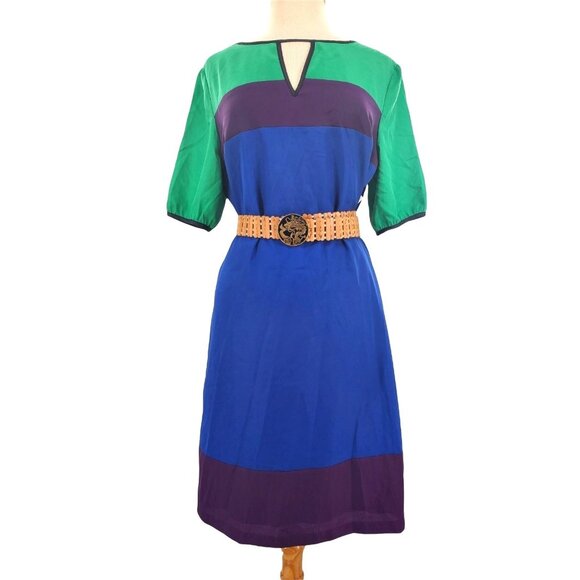 Coldwater Creek 14 Dress Color Block Shift Lightweight Short Sleeve Deadstock - Picture 10 of 10